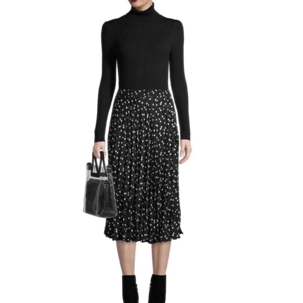 Time and Tru black and white polka dot skirt